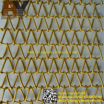 Decorative Spiral Weave Mesh Architectural Conveyor Belt